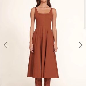 STAUD WELLS DRESS TAN